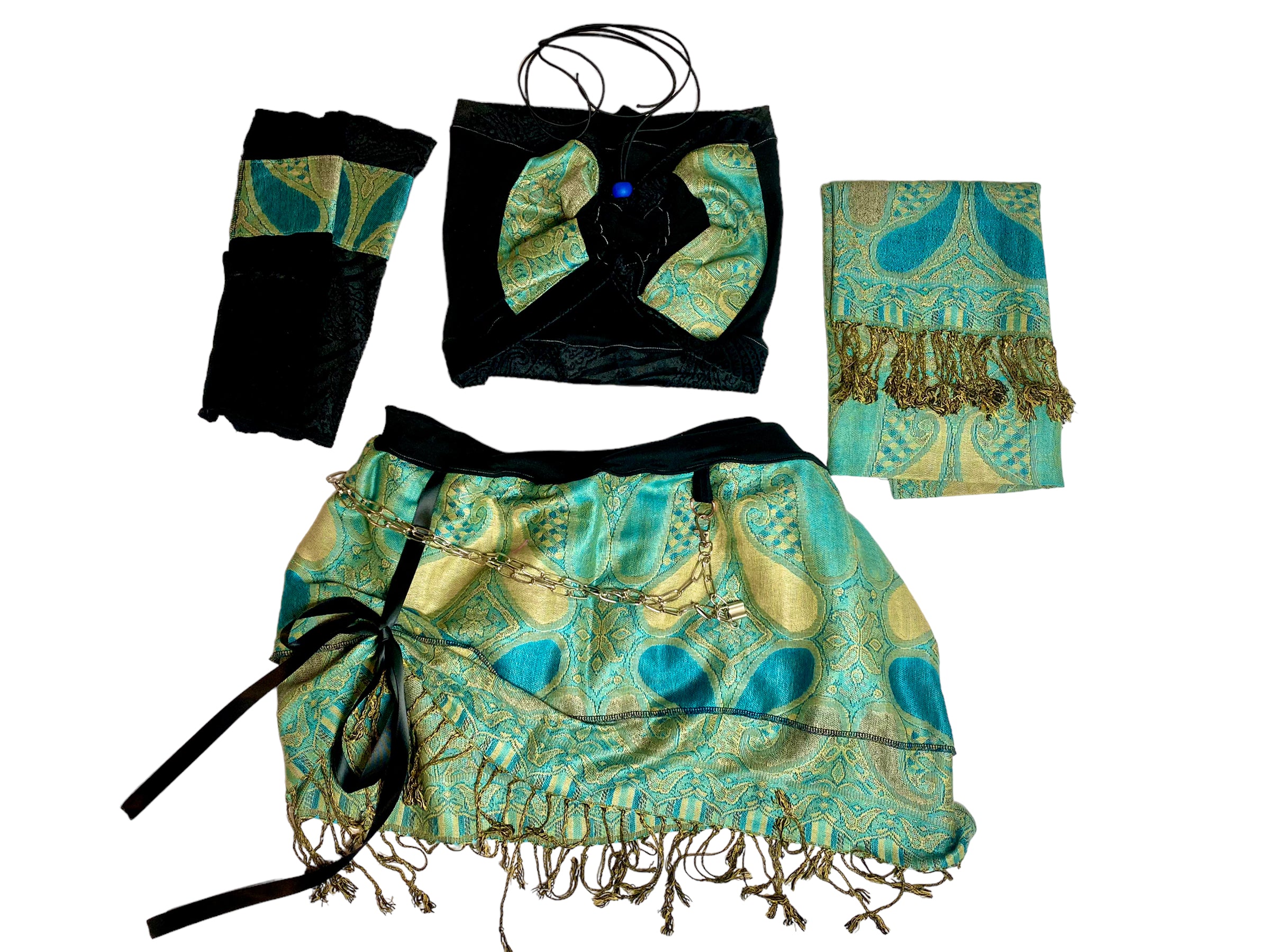 Pashmina 4 piece skirt Set