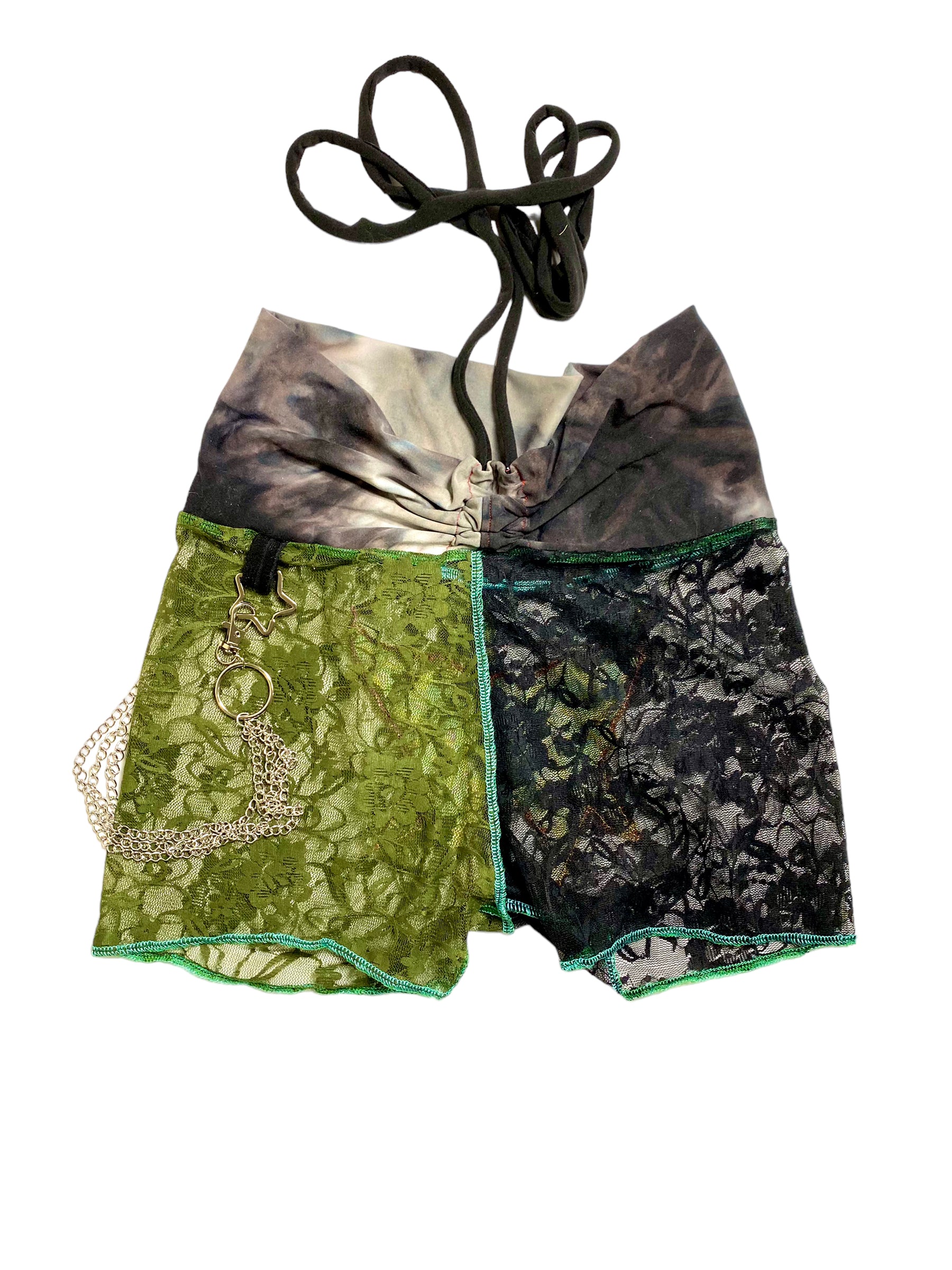 Split Frog Butterfly Lace Shorts Small