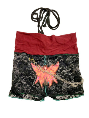 Devil Butterfly Lace Shorts Small
