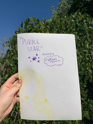 Purple Star Mixed Media Original